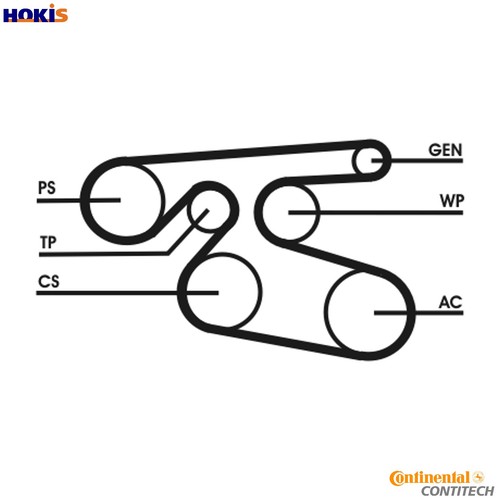 Vribbed belt 7pk2000 for - 7pk2000,