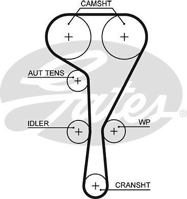 Genuine gates timing belt for - timing,